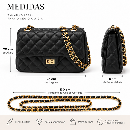 Correa transversal dorada para bolso