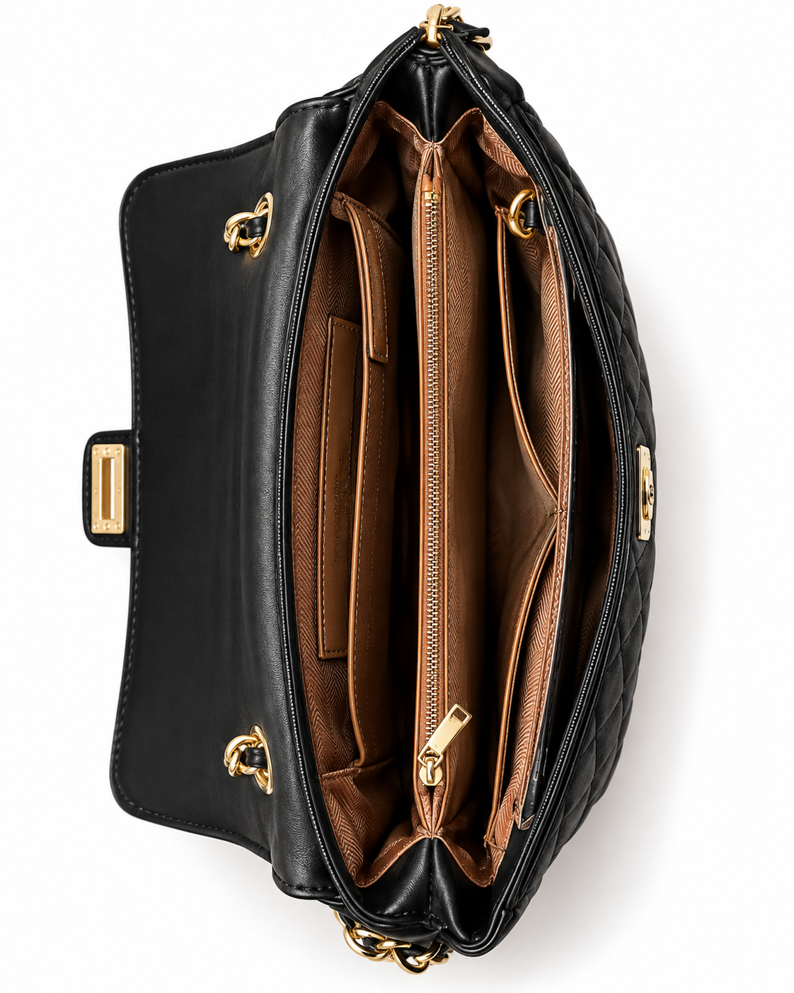 Bolso Bandolera Femenino Matelassé con Cadena Dorada Modelo Copacabana