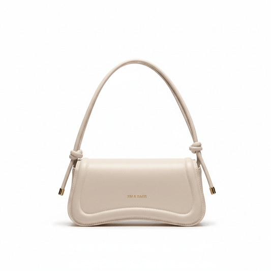 Bolso de Hombro Minimalista para Mujer con Asa de Nudos Modelo Élégance Noire
