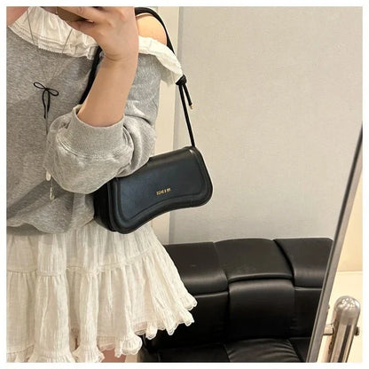 Bolso de Hombro Minimalista para Mujer con Asa de Nudos Modelo Élégance Noire