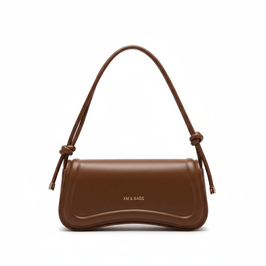 Bolso de Hombro Minimalista para Mujer con Asa de Nudos Modelo Élégance Noire
